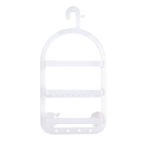 Kenney Mfg Frosted Hanging Shower Caddy, 5.5in D x 10.3in W x 20in H KN614000 - main